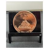 US Marines 1 Oz Copper Round