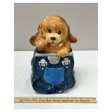 Ceramic Dog in Purse Cookie Jar
