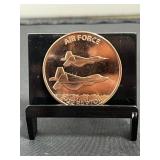 Air Force 1 Oz Copper Round