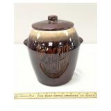 McCoy Pottery Brown Drip Glaze # 7024 Cookie Jar