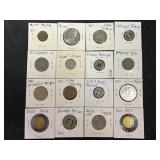 16 Foreign Coins & Tokens