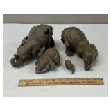 Shero Duke 3146 Rhinoceros Figurine Family