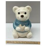 Polar Bear Wearing Sweater Cookie Jar