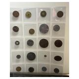 20 Foreign Coins & Tokens
