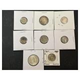 8 Foreign Silver Coins