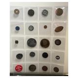 20 Foreign Coins & Tokens