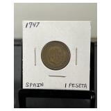 1947 Spain 1 Peseta