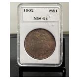 1902 Morgan Silver Dollar Rainbow Toned