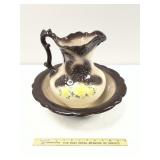 Unmarked Antique Water Pitcher & Basin