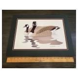Richard Sloan 1980 Canada Goose Pair Wildlife Prin