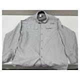 Habit Gray Long Sleeve Button Shirt Size L