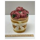 Ceramic Apple Basket Cookie Jar