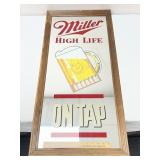 Miller High Life On Tap Beer Mirror