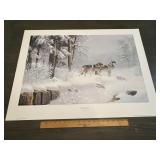 Leo Stans "Morning Solitude" Wolf Wildlife Print