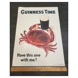 Guinness Time Crab Beer Advertising Poster