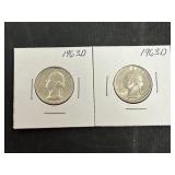 2 1963D Washington Quarters
