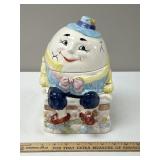Bico China Humpty Dumpty Style Ceramic Cookie Jar