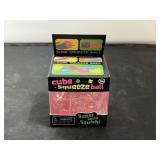 Pink Glitter Squishy Cube Fidget Toy