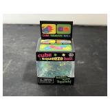 Blue Glitter Squishy Cube Fidget Toy