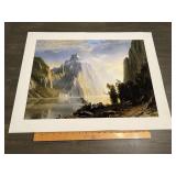 Albert Bierstadt Style Mountain Waterfall Art Prin
