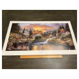 Derk Hansen "Morning Sunlight" Village Landscape P