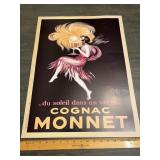 Cognac Monnet Vintage Advertising Poster