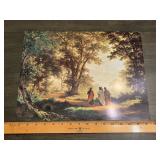 Biblical Road To Emmaus Forest Landscape Art Print