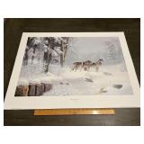 Leo Stans "Morning Solitude" Wolf Wildlife Print
