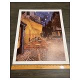 Vincent Van Gogh "Open Air Cafe" Art Poster