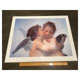 Bouguereau "The First Kiss" Cherub Art Print