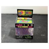 Purple Glitter Squishy Cube Fidget Toy
