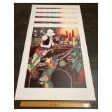 1991 Christmas Fireplace Stockings Holiday Prints