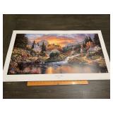 Derk Hansen "Morning Sunlight" Village Landscape P
