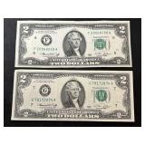 2 1976 $2 Federal Reserve Notes