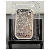 Happy Halloween Alien & Unicorn 1 Oz Silver Art Ba