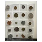20 Foreign Coins & Tokens