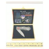 9/11 Fireman Collector Folding Knife in Presentati