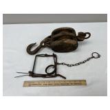 Antique Pulley & Trap