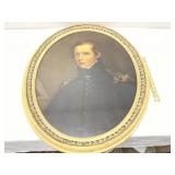 Antique Oval Framed Military Portrait