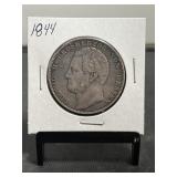 1844 Austria 2 Florins Silver Coin