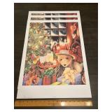 4 Christmas 1994 Holiday Teddy Bear Prints