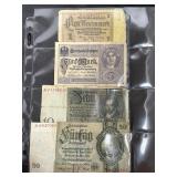 4 German Currency Notes