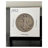 1942 Walking Liberty Silver Half Dollar