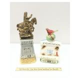 2 Novelty Jim Beam Liquor Decanters