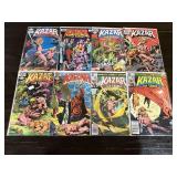8 Marvel Ka-Zar Comic Books