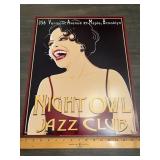 "Night Owl Jazz Club" Graphic Poster