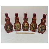 5 Jim Beam Decanters