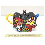 Britto Colorful Butterfly Ceramic Teapot