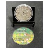 High Life Pineapple Express 1 Oz Silver Round #376
