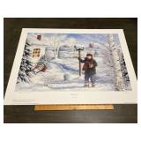 Mark Daehlin "Chickadees" Signed Numbered Print 40